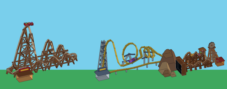 Wild Waves Forever playable theme park world with roller coasters